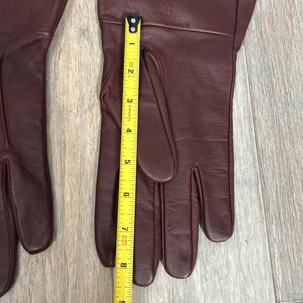 Women’s Burgundy Medieval Gauntlet leather cosplay gloves long arm cuff XL